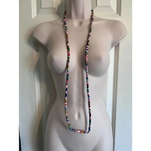 Colorful vintage beaded long necklace‎ - Picture 3 of 5